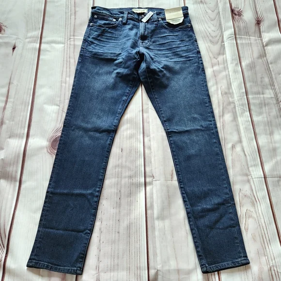 NWT Madewell "Skinny" Slender Dark Waites Wash Blue Jean #NC122 Men's Size 33x34 - Picture 2 of 12